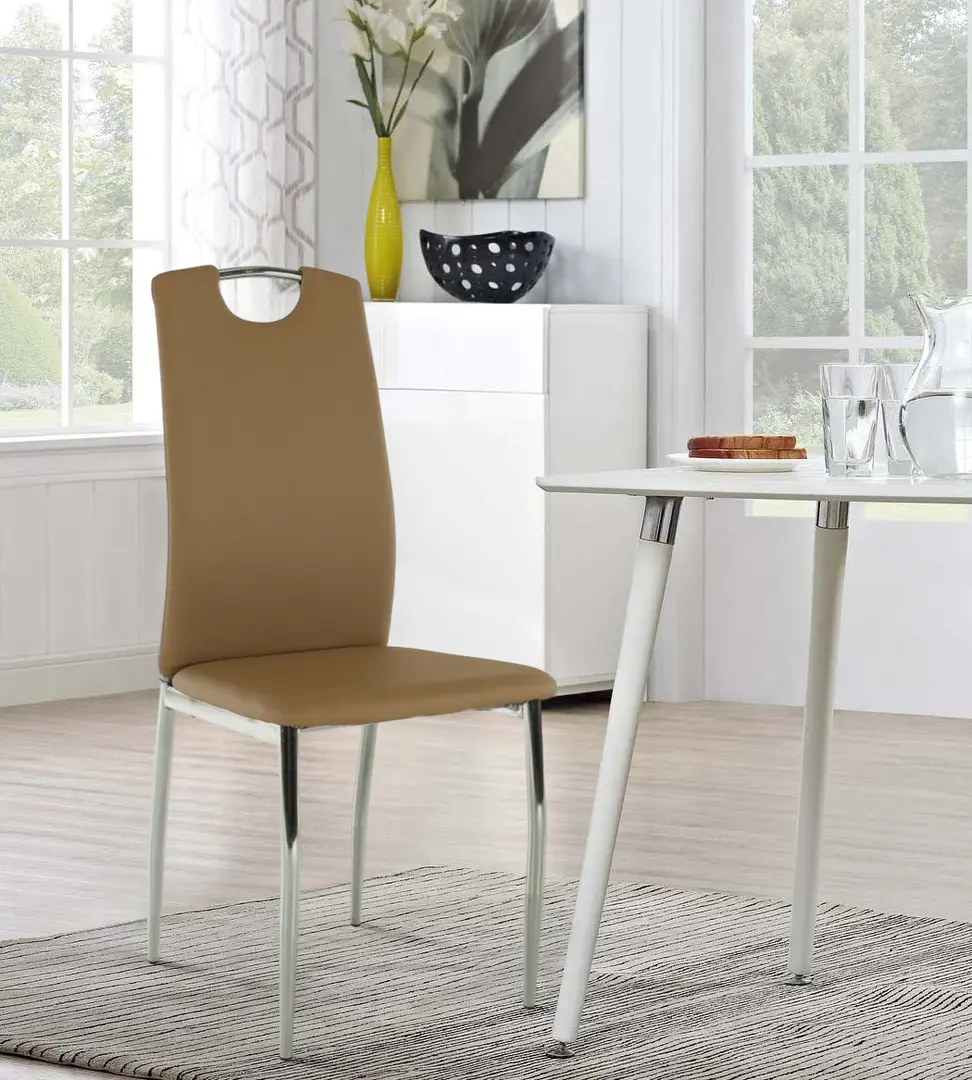 Стул Mobhaus Ervina (Beige/Chrome)