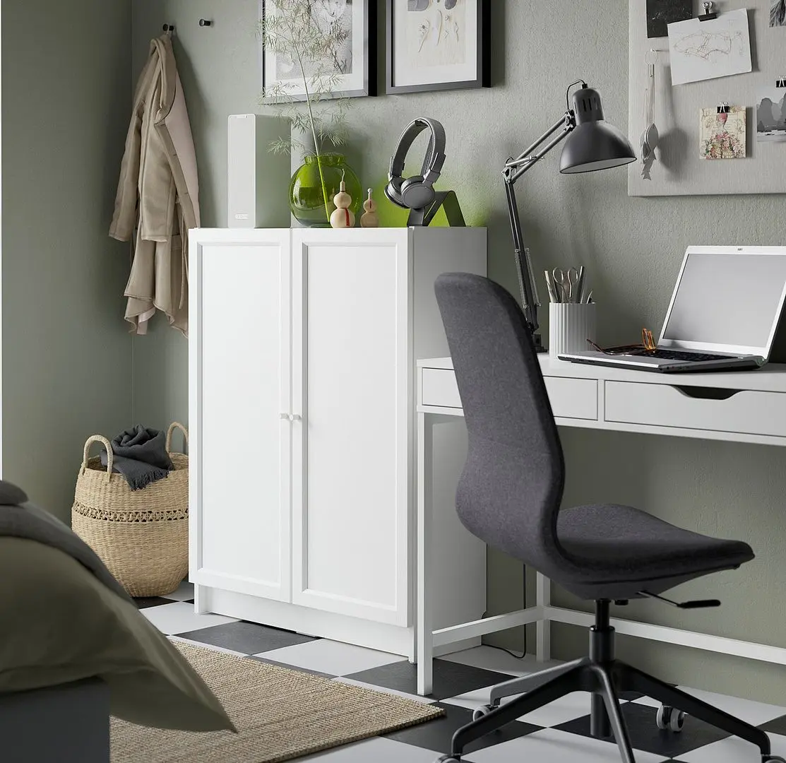 Шкафчик Ikea Billy/Oxberg 80x30x106 (Белый)