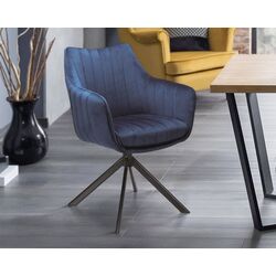 Scaun Signal Azalia Velvet (Navy Blue/Black)