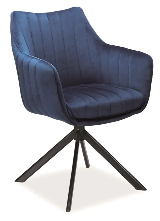 Стул Signal Azalia Velvet (Navy Blue/Black)