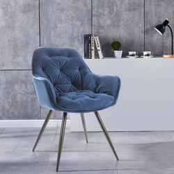 Scaun Signal Cherry Velvet (Navy Blue/Black)