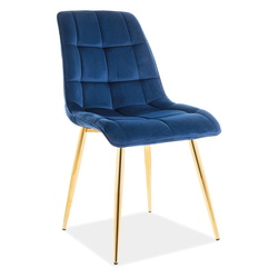 Scaun Signal Chic Velvet (Navy Blue/Gold) Thumb