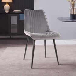 Scaun Signal Kim Velvet (Black/Gray)