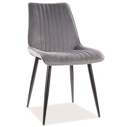 Scaun Signal Kim Velvet (Black/Gray) Thumb