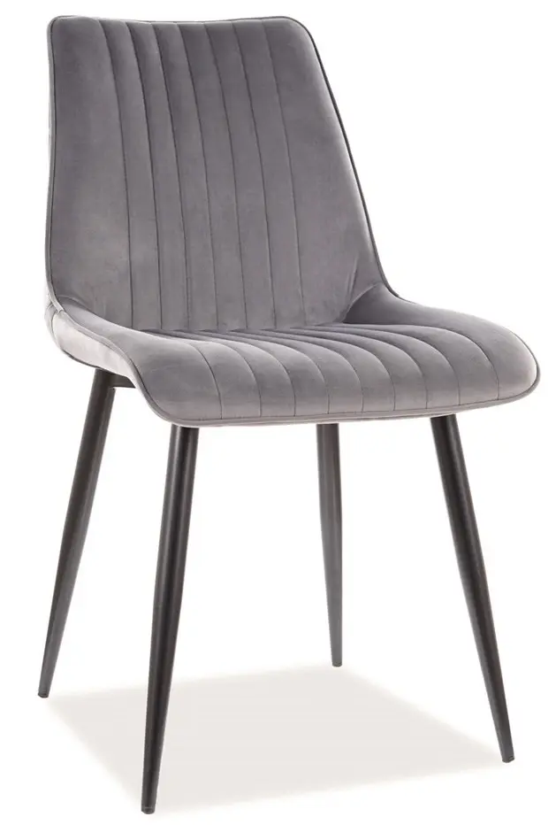 Scaun Signal Kim Velvet (Black/Gray)