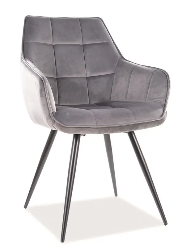 Scaun Signal Lilia Velvet (Black/Gray)