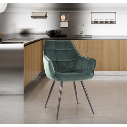 Scaun Signal Lilia Velvet (Black/Green)