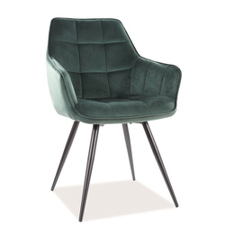 Scaun Signal Lilia Velvet (Black/Green) Thumb