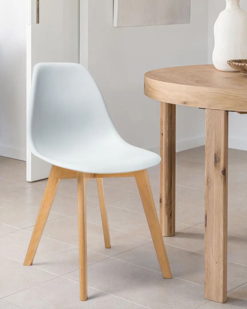 Scaun Signal Moris (Beech/Light Gray)