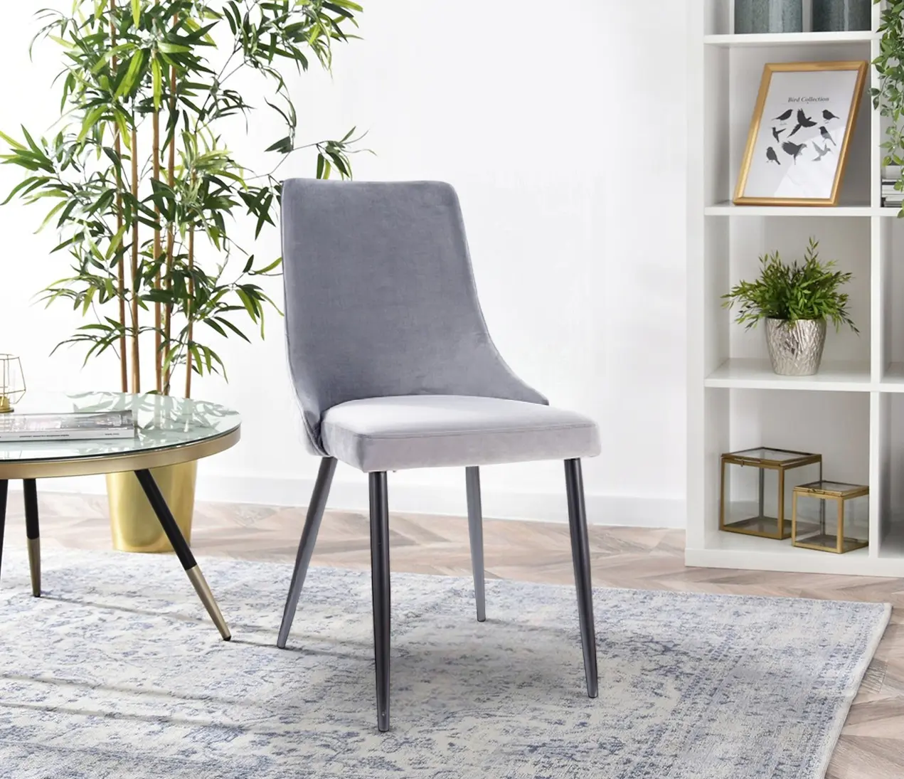 Стул Signal Piano B Velvet (Black/Gray)