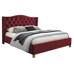 Кровать Signal Aspen Velvet 160x200 (Burgundy/Oak) Thumb