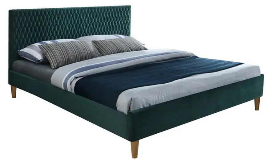 Pat Signal Azurro Velvet 160x200 (Green/Oak)