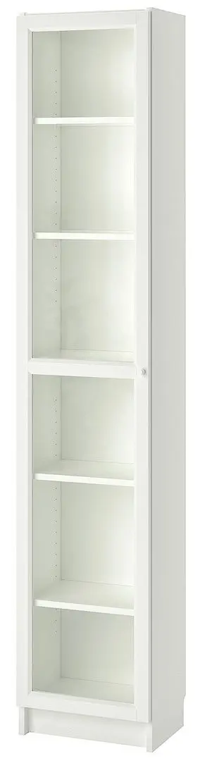 Penal-vitrina Ikea Billy/Oxberg usa sticla 40x30x202 (Alb)