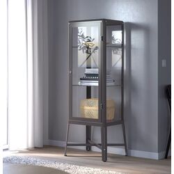 Vitrina Ikea Fabrikor usa de sticla 57x150 (Gri Inchis)