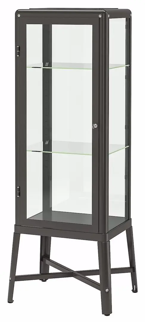 Витрина Ikea Fabrikor стеклянная дверца 57x150 (Темно-серый)