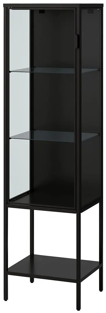 Витрина Ikea Rudsta стеклянная дверца 42x37x155 (Антрацит)