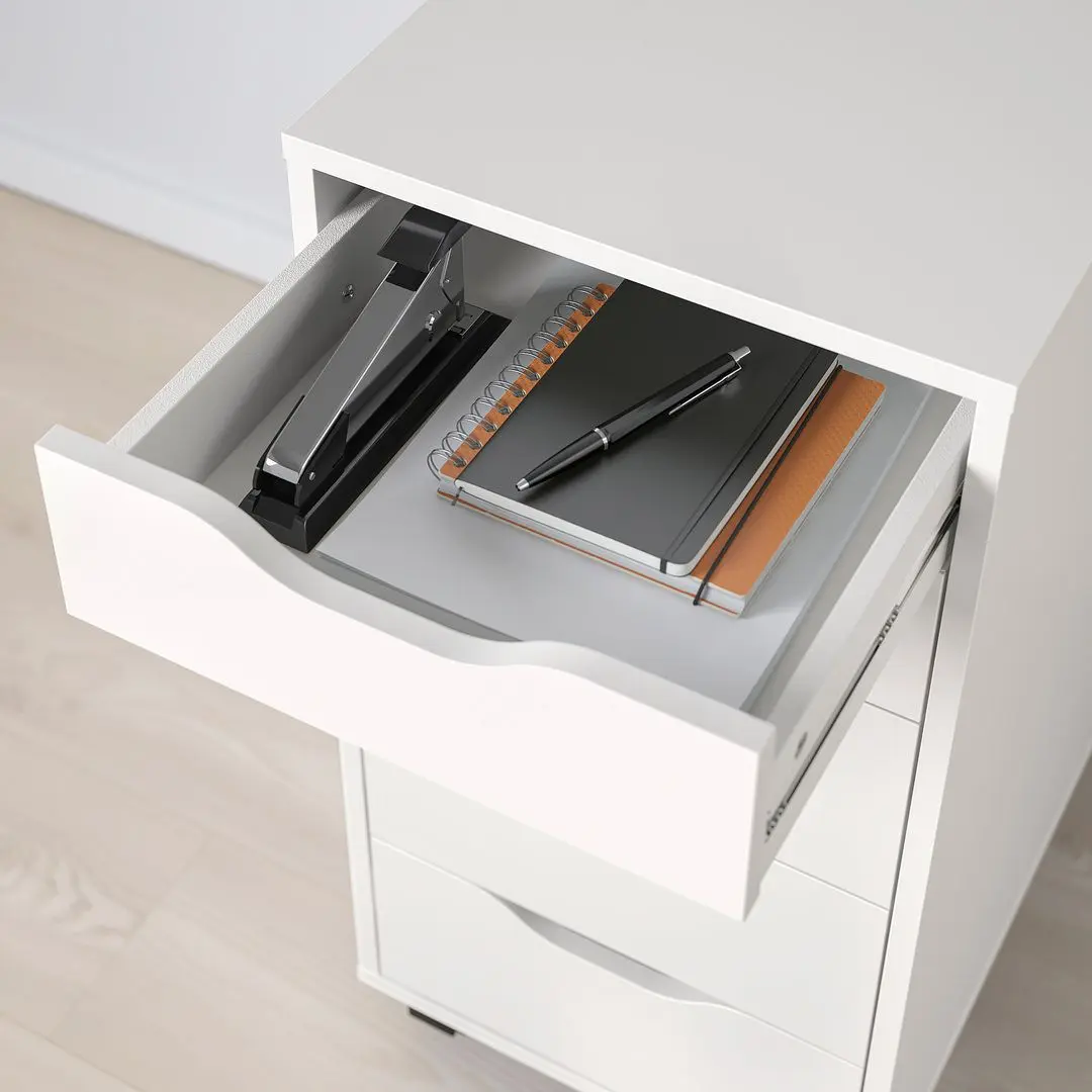 Tumba cu rotile Ikea Alex cu rotile 36x76 (Alb/Negru)