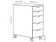 Комод Ikea Alex с колесами 36x76 (Белый/Черный)