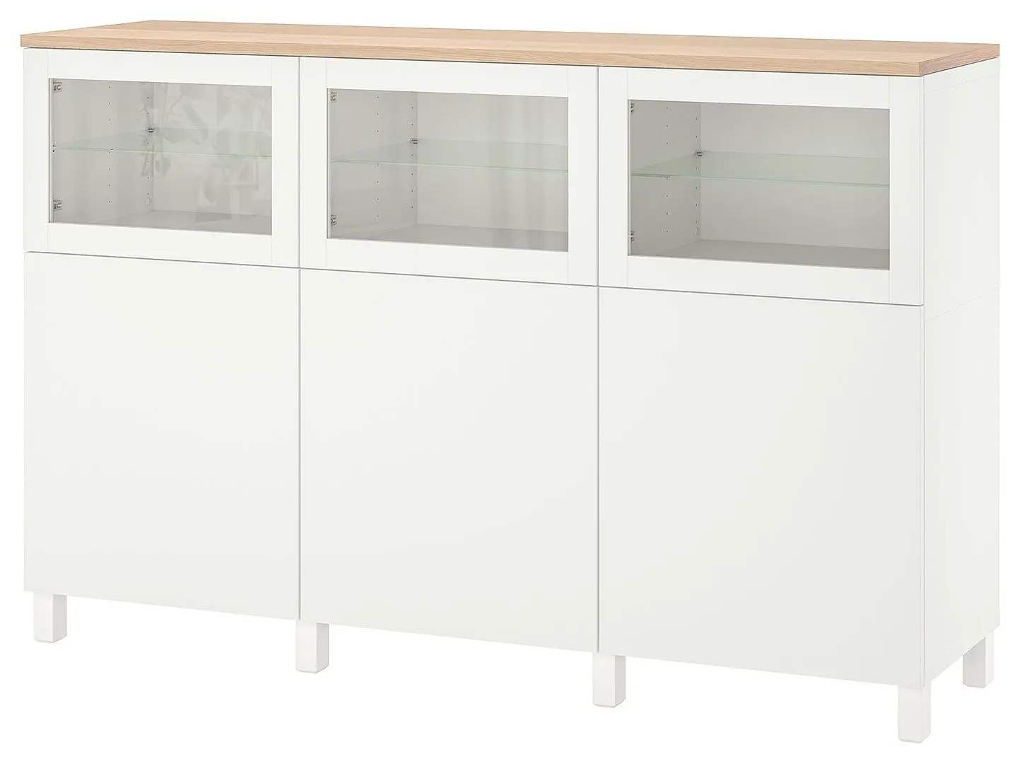 Буфет Ikea Besta/Lappviken/Stubbarp/Sindvik дверцы/стекло 180x42x114 (Белый)