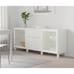 Буфет Ikea Besta/Lappviken/Sindvik/Stubbarp ящики/стекло 180x42x74 (Белый)