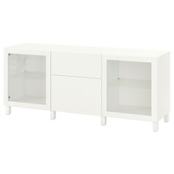 Bufet Ikea Besta/Lappviken/Sindvik/Stubbarp sertare/sticla 180x42x74 (Alb) Thumb