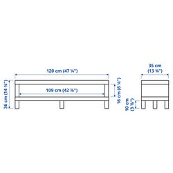 Тумба РТВ Ikea Lack 120x35x36 (Белый) Thumb