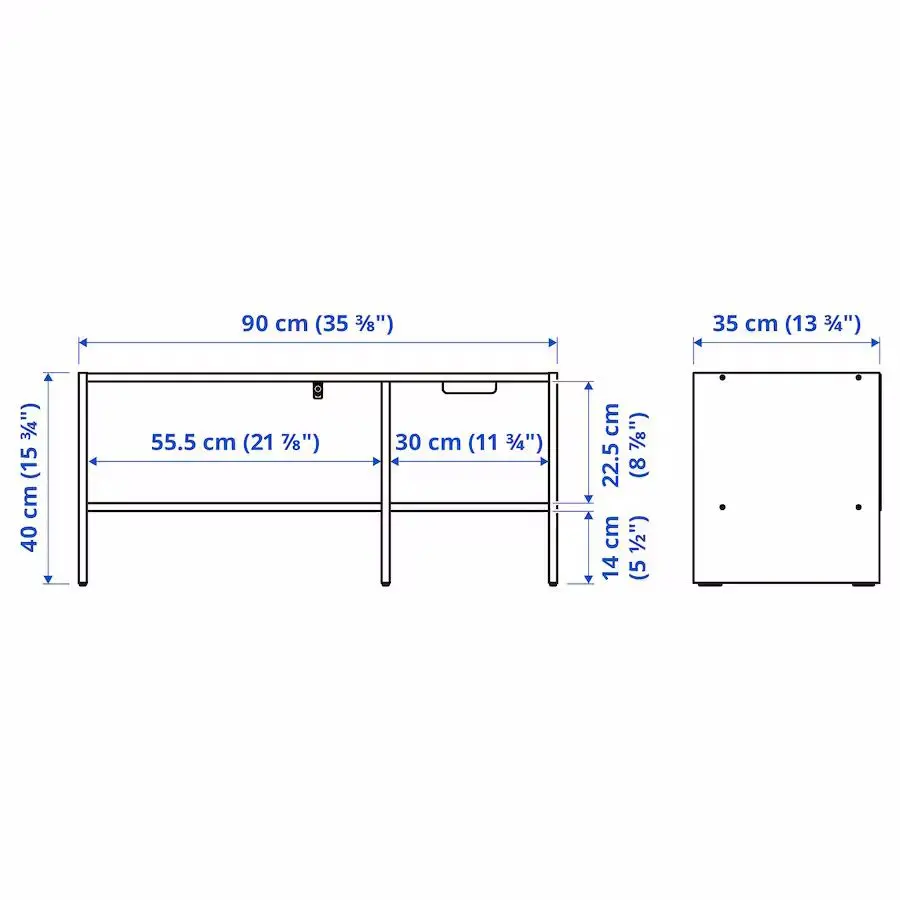 Living Ikea Baggebo 174x35x160 (Alb)