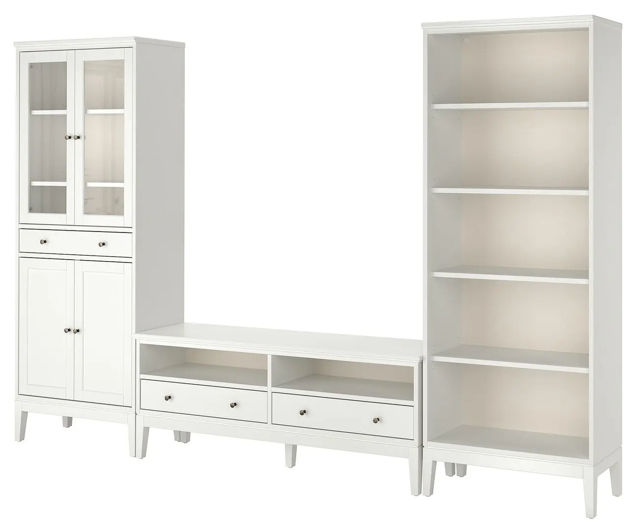 Гостиная Ikea Idanas со стеклом 325x40x211 (Белый)