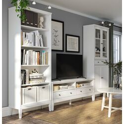 Гостиная Ikea Idanas со стеклом 325x40x211 (Белый)