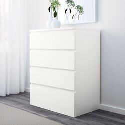 Комод Ikea Malm 4 ящика 80x100 (Белый)