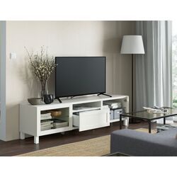 Tumba pentru TV Ikea Besta/Hanviken/Stubbarp sticla 180x42x48 (Alb) Thumb