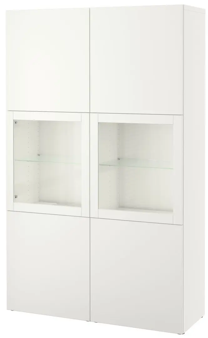 Vitrina Ikea Besta/Lappviken/Sindvik usi sticla 120x42x193 (Alb) - 2