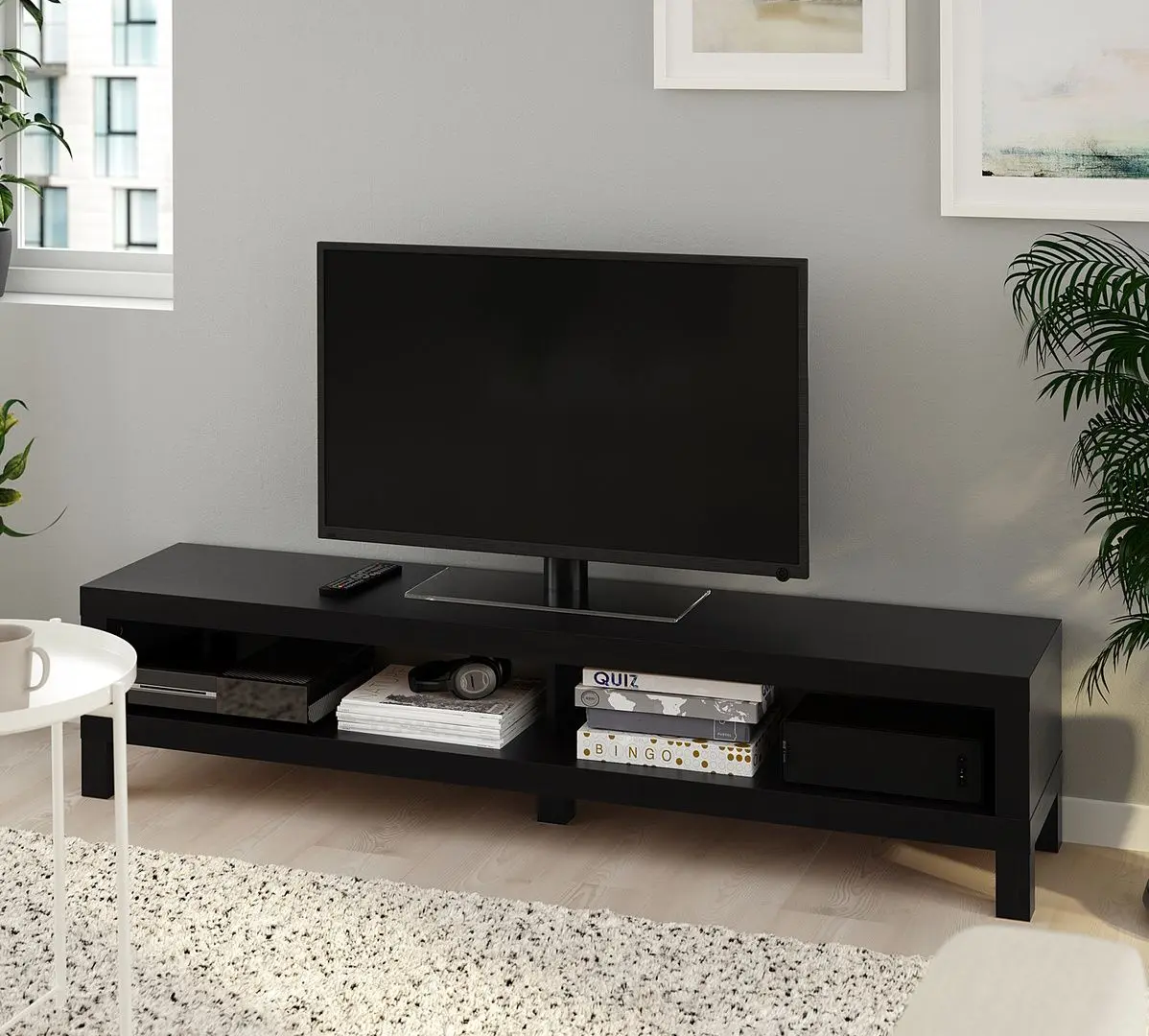 Tumba pentru TV Ikea Lack 160x35x36 (Negru Maro)
