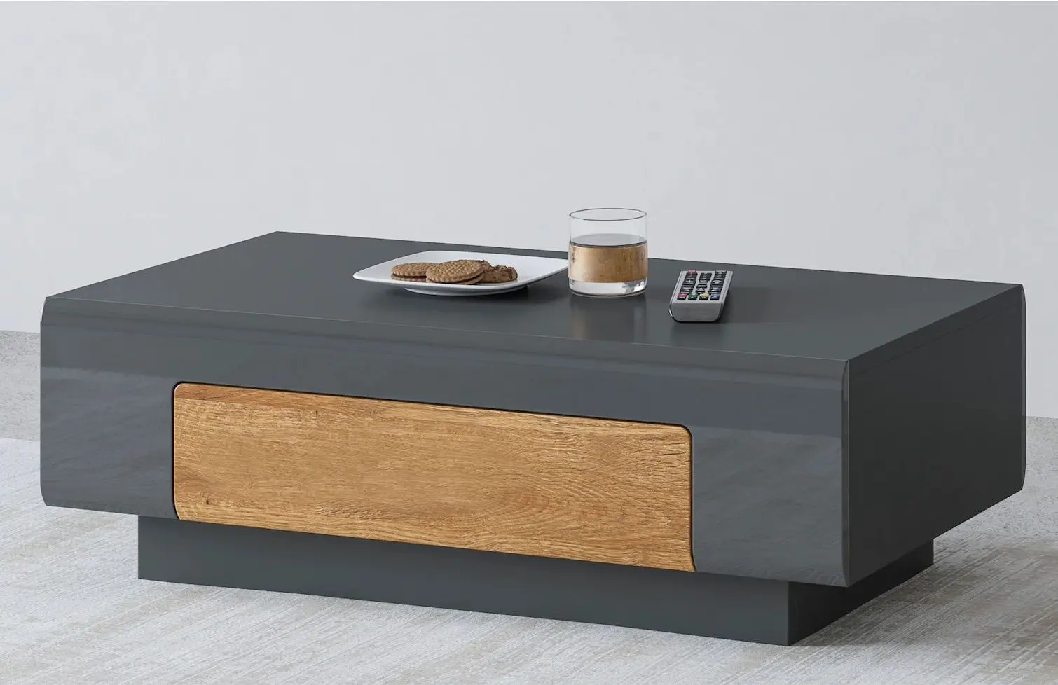 Masa pentru reviste Helvetia Toledo №99 1S (Anthracite Gloss/Grandson Oak)