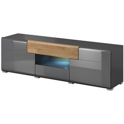 Tumba pentru TV Helvetia Toledo №41 2D2S (Anthracite Gloss/Grandson Oak) Thumb