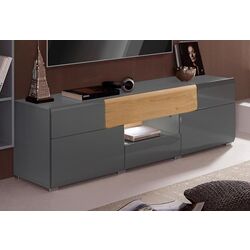 Tumba pentru TV Helvetia Toledo №41 2D2S (Anthracite Gloss/Grandson Oak)