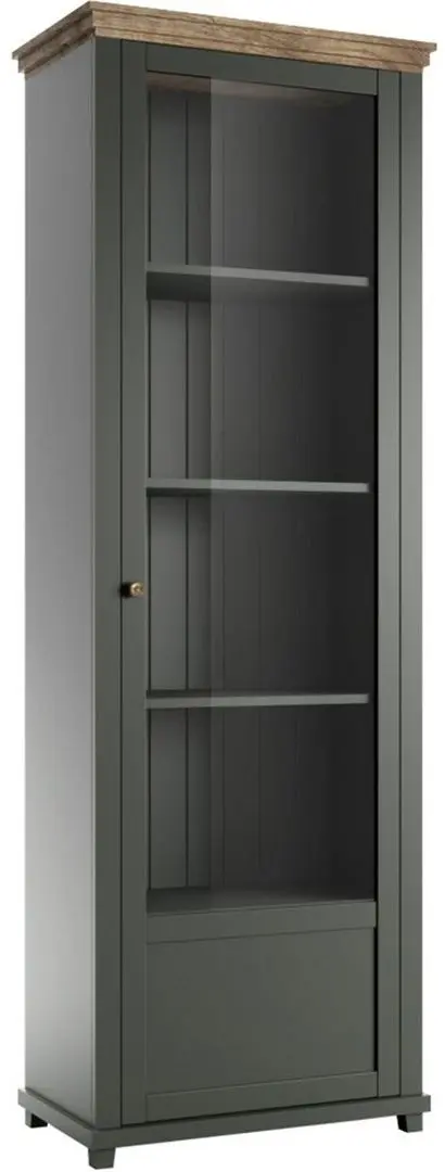 Витрина Helvetia Evora №05 1D Green/Lefkas Oak (правый)