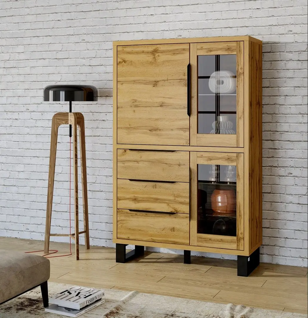 Vitrina Helvetia Halle №12 3D3S (Wotan Oak)