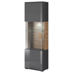 Vitrina Helvetia Toledo №05 1D (Anthracite Gloss/Grandson Oak) Thumb