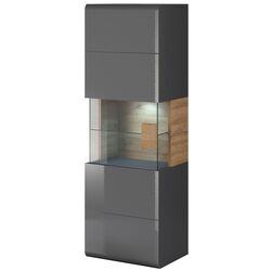 Витрина навесная Helvetia Toledo №07 1D (Anthracite Gloss/Grandson Oak) Thumb