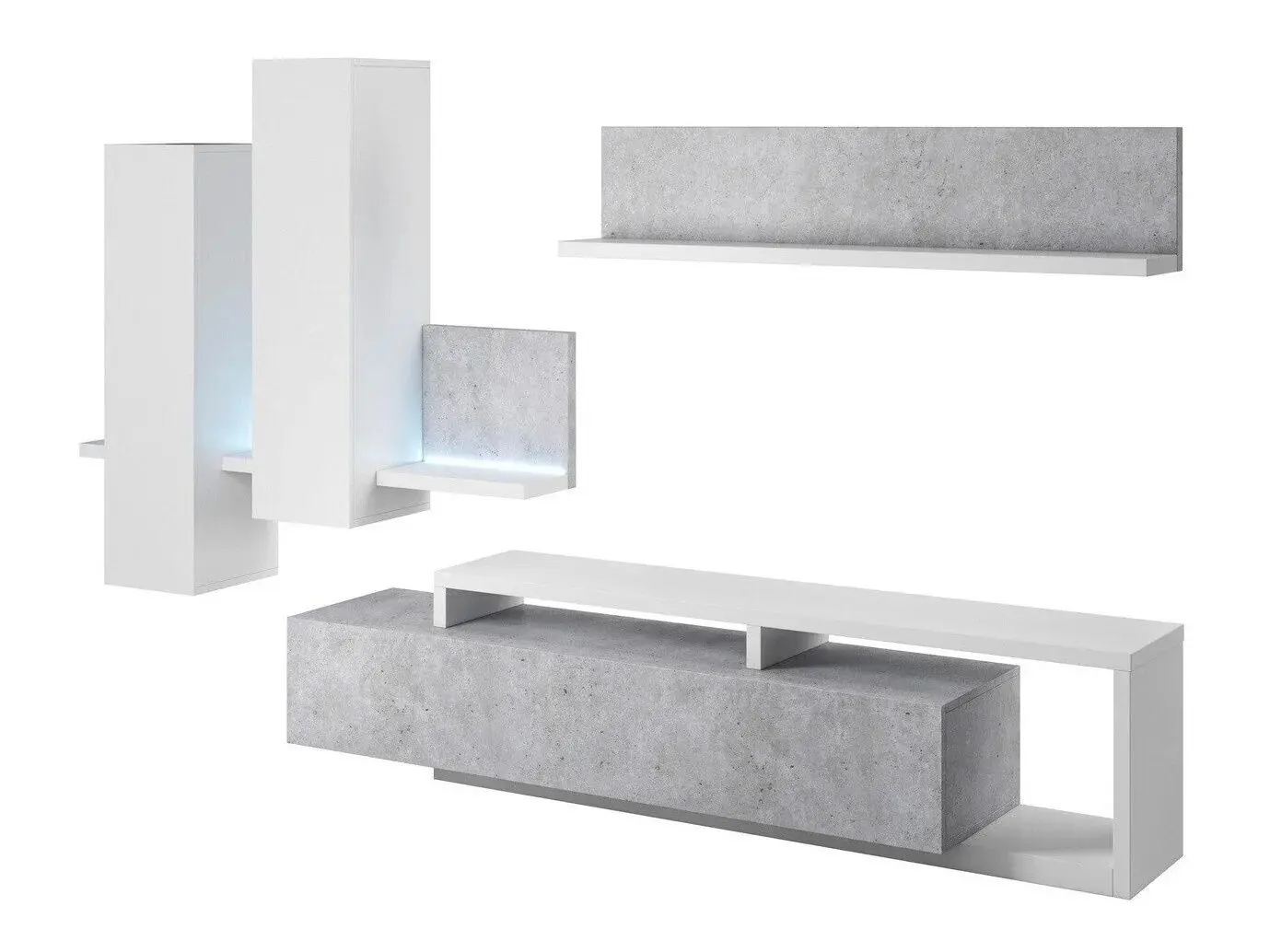 Гостиная Helvetia Bota №09 2.19м (White/Colorado Concrete)