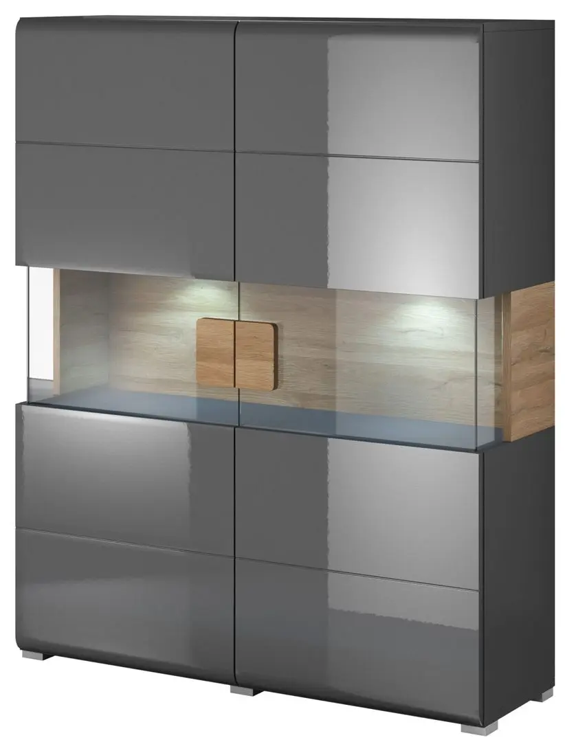 Витрина Helvetia Toledo №42 2D (Anthracite Gloss/Grandson Oak)
