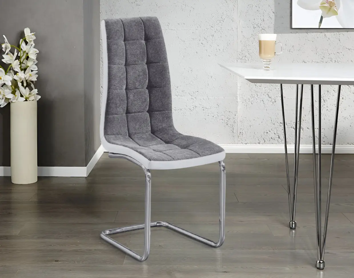 Стул Mobhaus Saloma New (Dark Gray/White)