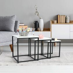 Set mese pentru reviste Mobhaus Kastler Typ 3 (White Mat/Black)