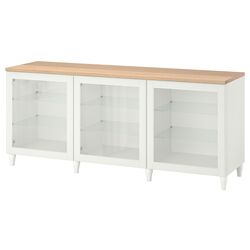 Bufet Ikea Besta/Ostvik/Kabbarp usi/sticla 180x42x76 (Alb) Thumb