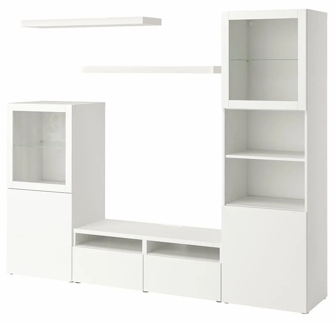 Living Ikea Besta/Lack 240x42x193 (Alb)