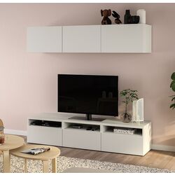 Гостиная Ikea Besta/Lappviken нажимные направляющие 180x42x185 (Белый) Thumb