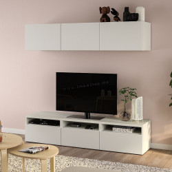 Living Ikea Besta/Lappviken deschidere apasare 180x42x185 (Alb)