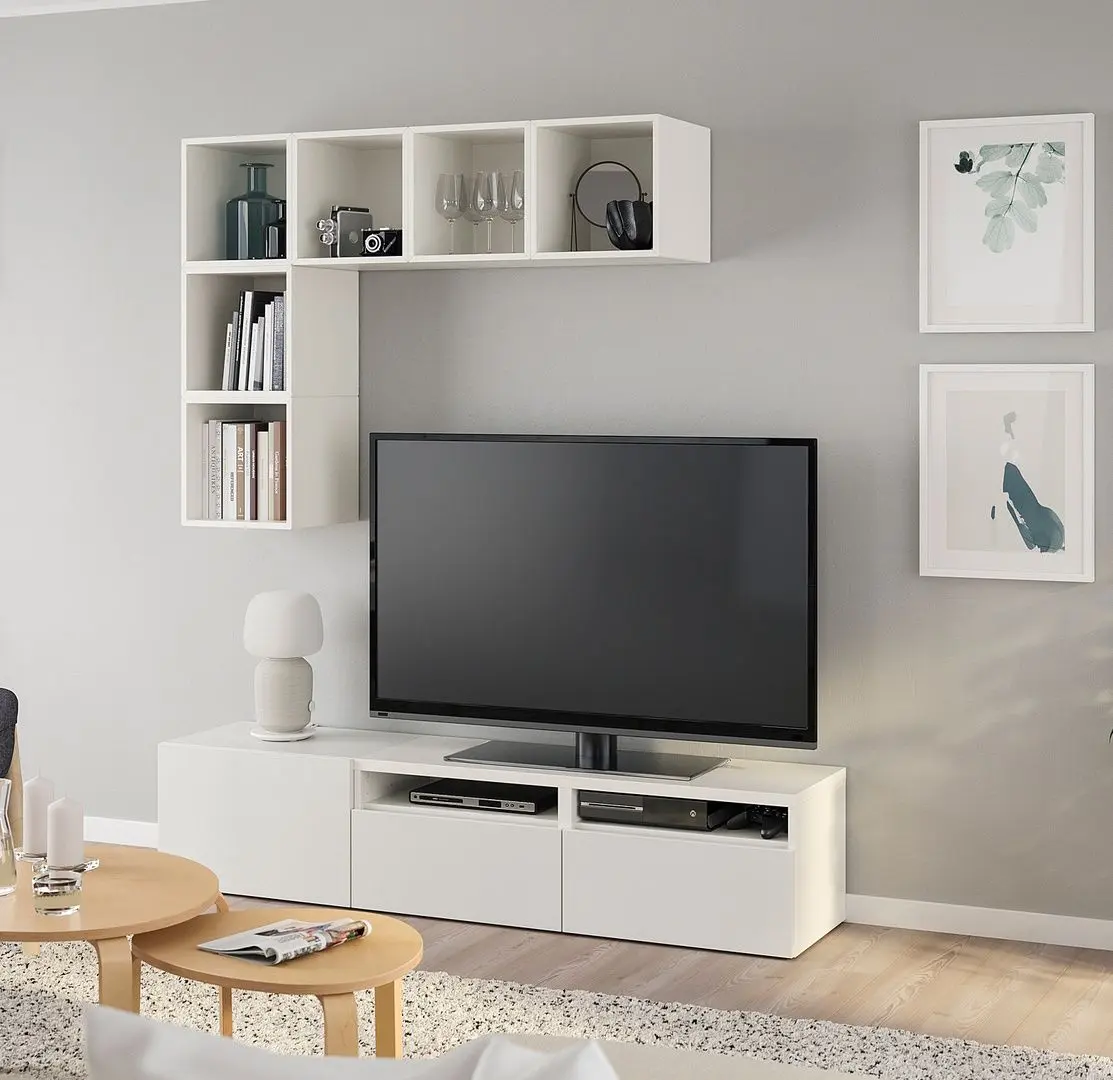 Living Ikea Besta/Eket deschidere apasare 180x40x170 (Alb)