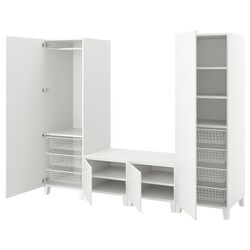 Dulap combinat Ikea Platsa 4 usi 240x57x191 (Alb/Fonnes Alb) Thumb